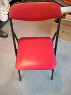 3 Klapstoelen, Huis en Inrichting, Stoelen, Ophalen, Gebruikt, Rood, Drie