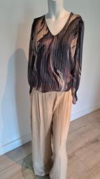 Tuniek gevoerde voile met glans draad, Verzenden, Nieuw, Maat 42/44 (L), Bruin