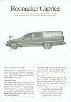 Folder Boonacker Chevrolet Caprice Rouwauto (1992), Boeken, Auto's | Folders en Tijdschriften, Verzenden, Gelezen, Chevrolet