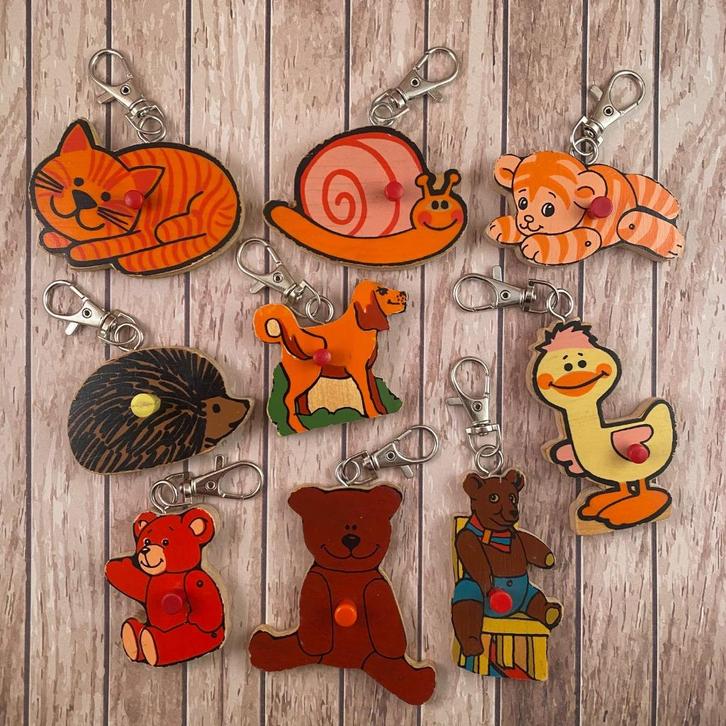 simplex puzzel sleutelhangers dieren divers, Verzamelen, Sleutelhangers, Zo goed als nieuw, Ophalen of Verzenden