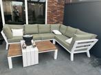 Aluminium loungeset  olijf groen  merk life outdoor living, Ophalen, 5 zitplaatsen, Bank, Aluminium