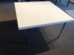 tafel salontafel wit blad metalen poten 80x80 cm - OPRUIMING, Huis en Inrichting, Minder dan 45 cm, Vierkant, Ophalen of Verzenden