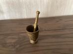Vintage messing vijzel met bijbehorende stamper  (KWF), Antiek en Kunst, Ophalen of Verzenden