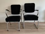 Gispen stoel en fauteuiltje, Ophalen, Gebruikt, Twee, Zwart