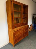 Teakhouten buffetkast/vitrinekast, Huis en Inrichting, Kasten | Buffetkasten, Ophalen, Gebruikt, 25 tot 50 cm, 200 cm of meer
