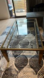 Mooi salon tafel van messing frame, Zo goed als nieuw, Minder dan 50 cm, Rechthoekig, 50 tot 100 cm