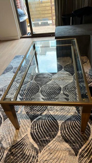 Mooi salon tafel van messing frame beschikbaar voor biedingen