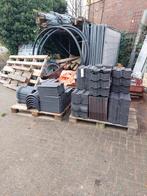 Dakpannen en vorsten - zwarte keramische dakbedekking, Doe-het-zelf en Verbouw, Dakpannen en Dakbedekking, Ophalen, Steen of Klei