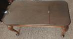 Vintage salontafel m.glasplaat, 52x100cm, ophalen in Emmen!, Ophalen, 100 tot 150 cm, 50 tot 75 cm, Eikenhout