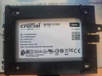 2TB SSD crucial MX500 Sata III helemaal goed beschikbaar voor biedingen