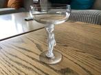 Vintage Bacchus frosted Kristal champagne glas,mannelijk., Antiek en Kunst, Antiek | Glas en Kristal, Ophalen of Verzenden