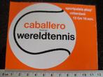 sticker caballero wereldtennis sportpaleis ahoy rotterdam, Verzenden, Zo goed als nieuw, Sport