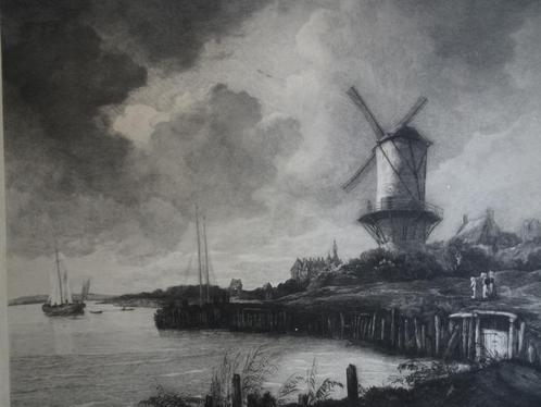 Prent riviergezicht Wijk bij Duurstede n. Graadt van Roggen, Antiek en Kunst, Kunst | Etsen en Gravures, Verzenden