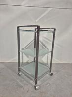 Trolley hout en chroom, Ophalen of Verzenden