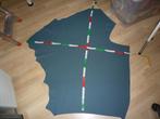 Blauwtint groot restant echt leer rundleer, Leer of Kunstleer, Nieuw, 30 tot 120 cm, 30 tot 200 cm