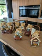 Teddyberen met rieten accessoires, Verzamelen, Beren en Cherished Teddies, Ophalen of Verzenden, Zo goed als nieuw, Stoffen beer