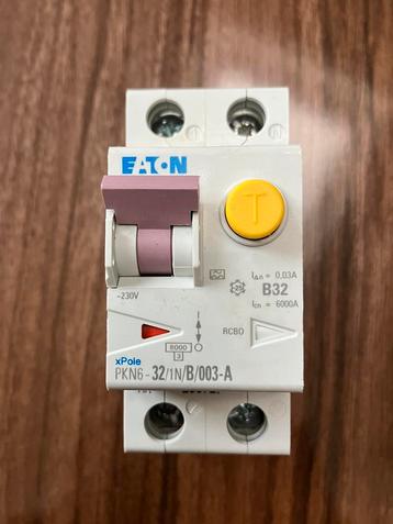 Eaton Aardlekautomaat 1 fase B-kar voor laadpaal geschikt