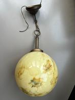 Vintage Gele Glazen Hanglamp, Ophalen, Gebruikt, Glas, Minder dan 50 cm