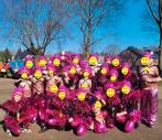 Carnavalskleding Loopgroep - 28 Personen - Roze/Zwart, Ophalen of Verzenden, Overige soorten, Volle zon