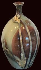 Leo Martens handgedraaide vaas tenmoku glazuur 30cm hoog, Antiek en Kunst, Antiek | Keramiek en Aardewerk, Ophalen