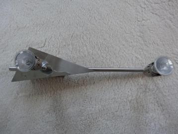 2 spots verstelbare rvs design lamp halogeen beschikbaar voor biedingen