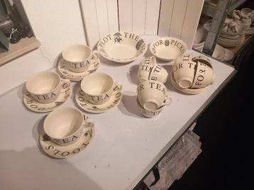 Wood and Sons Coffee en Tea servies Garden zwart en groen. beschikbaar voor biedingen