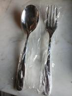 Etore Sotsass voor Alessi lepel en vork, Ophalen, Nieuw, Rvs of Chroom, Los bestek