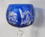 Boheems kristallen wijnglas - blauw kristal, Antiek en Kunst, Antiek | Glas en Kristal, Ophalen of Verzenden