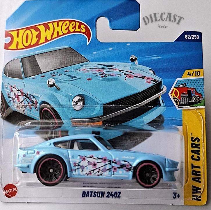 Hot Wheels Datsun 240Z, Blauw, Hobby en Vrije tijd, Modelauto's | Overige schalen, Nieuw, Auto, Ophalen