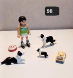 Playmobil vrouw op skeelers met honden 5213 compleet ( 98 ), Ophalen of Verzenden, Zo goed als nieuw, Complete set