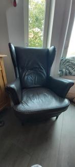 Zwarte leren IKEA stoel, Ophalen, Gebruikt, Zwart, Leer
