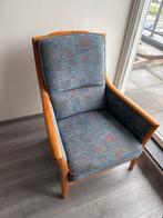 Vintage fauteuil met houten frame, Ophalen, Gebruikt, Minder dan 75 cm, 50 tot 75 cm