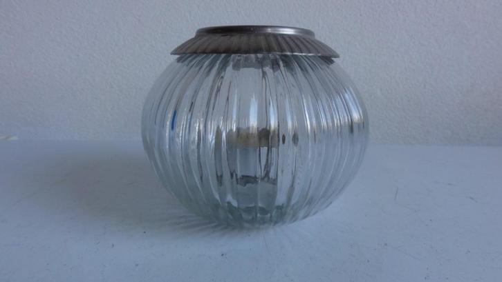 Lantaarntje, antiek glas, tafel lantaarntje, lampje, Antiek en Kunst, Antiek | Lampen, Ophalen of Verzenden