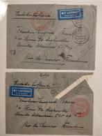 2 mooie luchtpost brieven,1935. Zeppelin post., Postzegels en Munten, Brieven en Enveloppen | Buitenland, Envelop, Ophalen of Verzenden