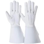 Kap manchet handschoenen / Gauntlets wit leer XXL, Kleding | Heren, Handschoenen, Nieuw, Ophalen of Verzenden, Overige maten