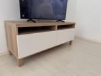 Besta tv-meubel van IKEA – wit/eiken, Ophalen, 100 tot 150 cm, Zo goed als nieuw, Minder dan 100 cm