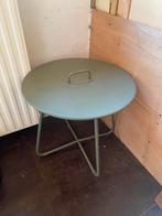 Groen metalen tuintafeltje, Tuin en Terras, Ophalen, Zo goed als nieuw, Rond, Metaal