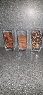 3 Glazen Potten met Decoratie, Ophalen of Verzenden