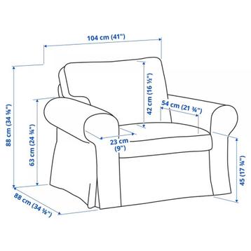 IKEA Ektorp Fauteuil - Witte Hoes - afbeelding 6