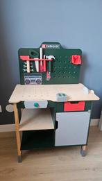 Houten werkbankje met geluid + gereedschap, Ophalen, Hout