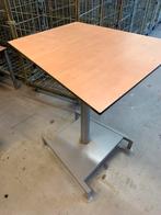Sta tafel blank hout op. Onderstel, Ophalen of Verzenden, Gebruikt