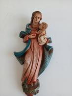 Vintage beeldje voor aan de muur van Maria en kindje Jezus l, Ophalen of Verzenden, Zo goed als nieuw