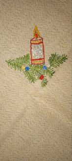 prachtig mooi kerstkleed met borduursel afm. 85 X 85 cm., Ophalen of Verzenden, Zo goed als nieuw