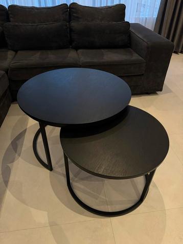 Set van 2 moderne salontafels – zwart beschikbaar voor biedingen