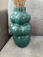 Groene vaas, Ophalen of Verzenden, Minder dan 50 cm, Groen, Glas