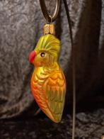 Kerstbal Ornament Parkiet Glas, Ophalen of Verzenden, Nieuw