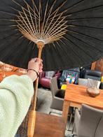 Japanse parasol / oosterse decoratieparasol – zwart met goud, Huis en Inrichting, Woonaccessoires | Overige, Ophalen, Gebruikt