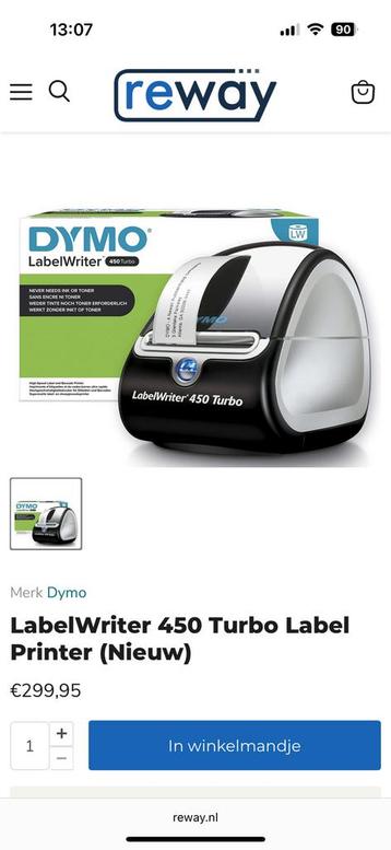 DYMO LabelWriter 450 Turbo | z.g.a.n |  € 39 ! beschikbaar voor biedingen