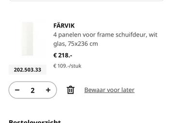 Glazen schuifdeuren wit Pax Färvik - afbeelding 4