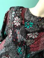 Vintage jaren 80 jurk gebloemd maat 44, Verzenden, Maat 42/44 (L), Vintage, Gedragen